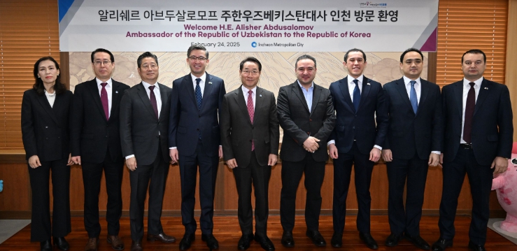 인천시, 주한 우즈베키스탄 대사 유정복 인천시장 예방 기사 이미지